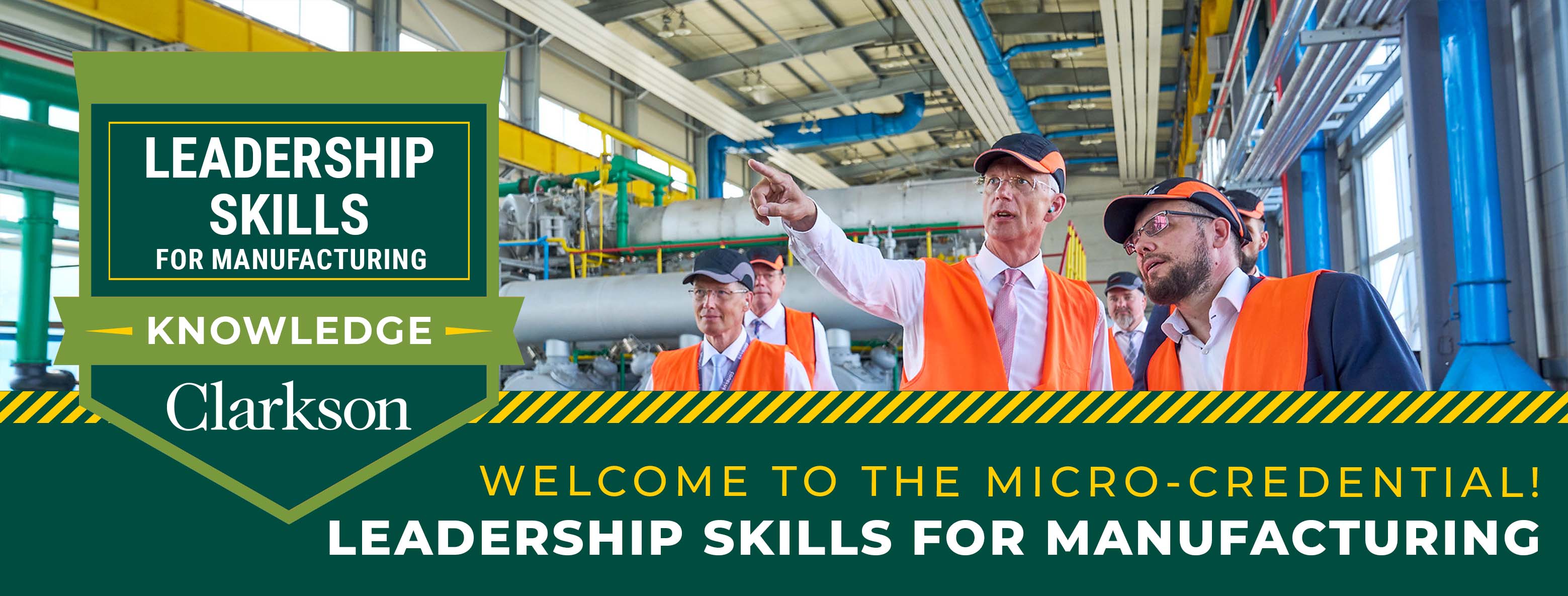 Leaders in a manufacturing plant.