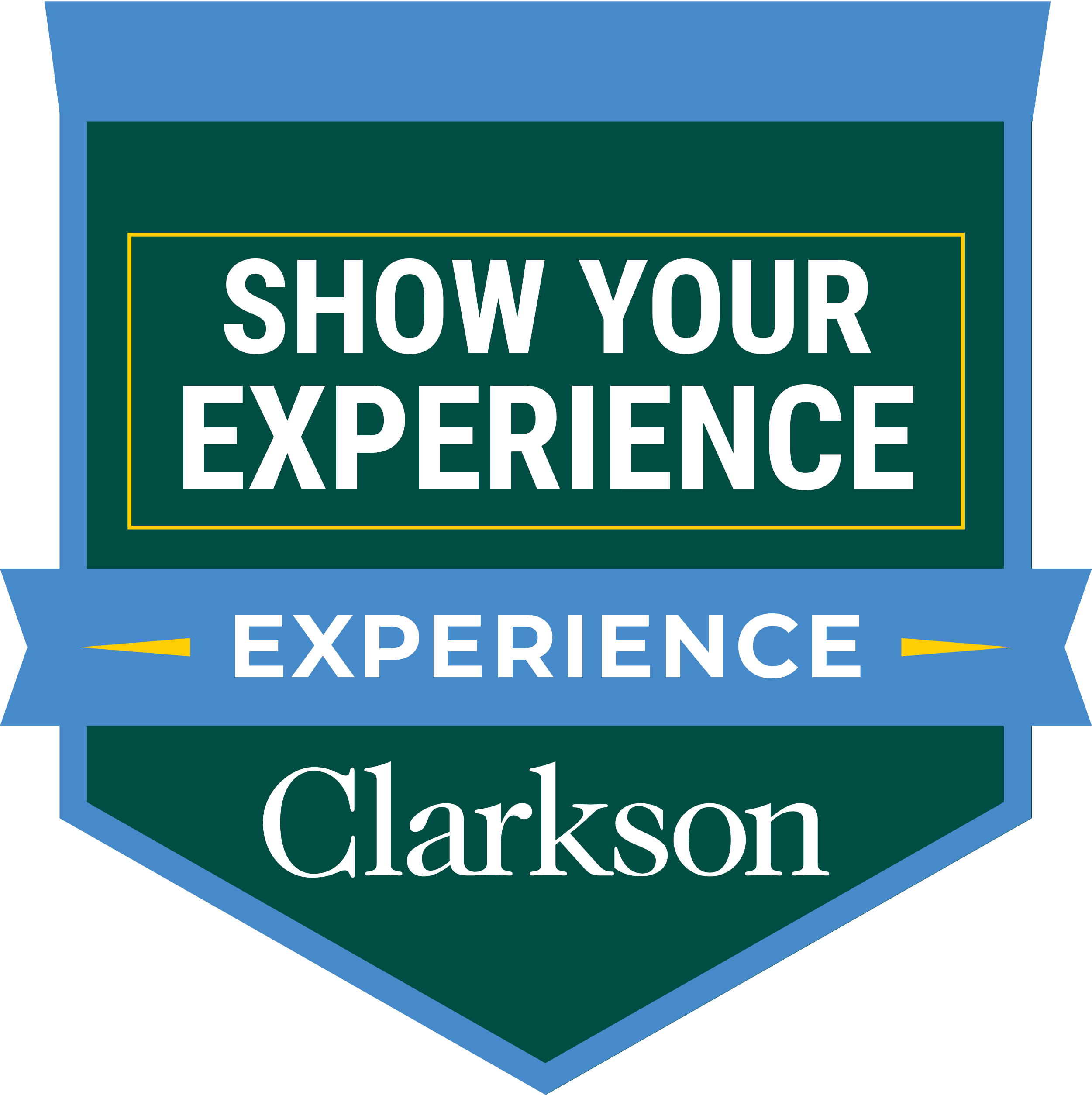 Clarkson Micro-Credential Image that reads "Show your experience".